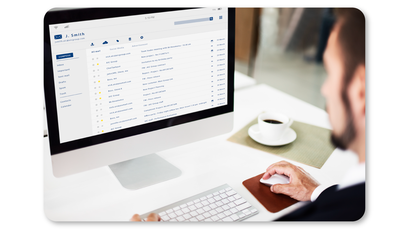 An Employee Practices Self Care At Work by Scheduling Time for Emails