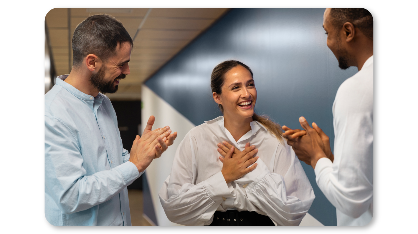 An Employee Practices Self Care At Work by Practicing Gratitude