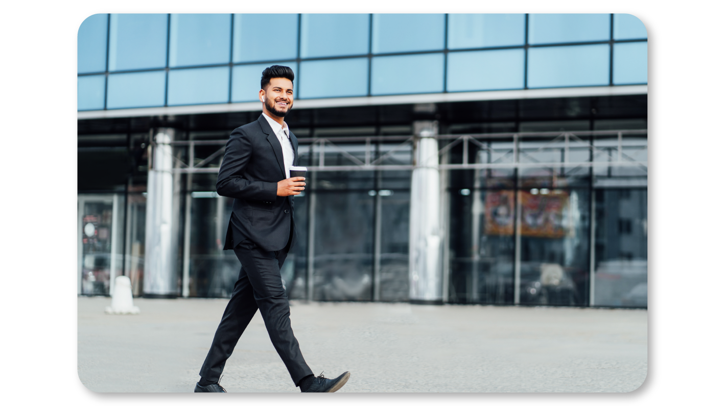 An Employee Practices Self Care At Work by Taking Walking and Stretching Breaks