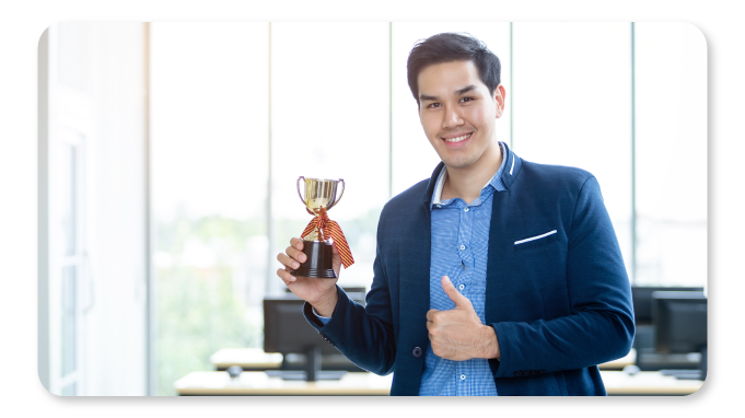 Employee receives recognition at work