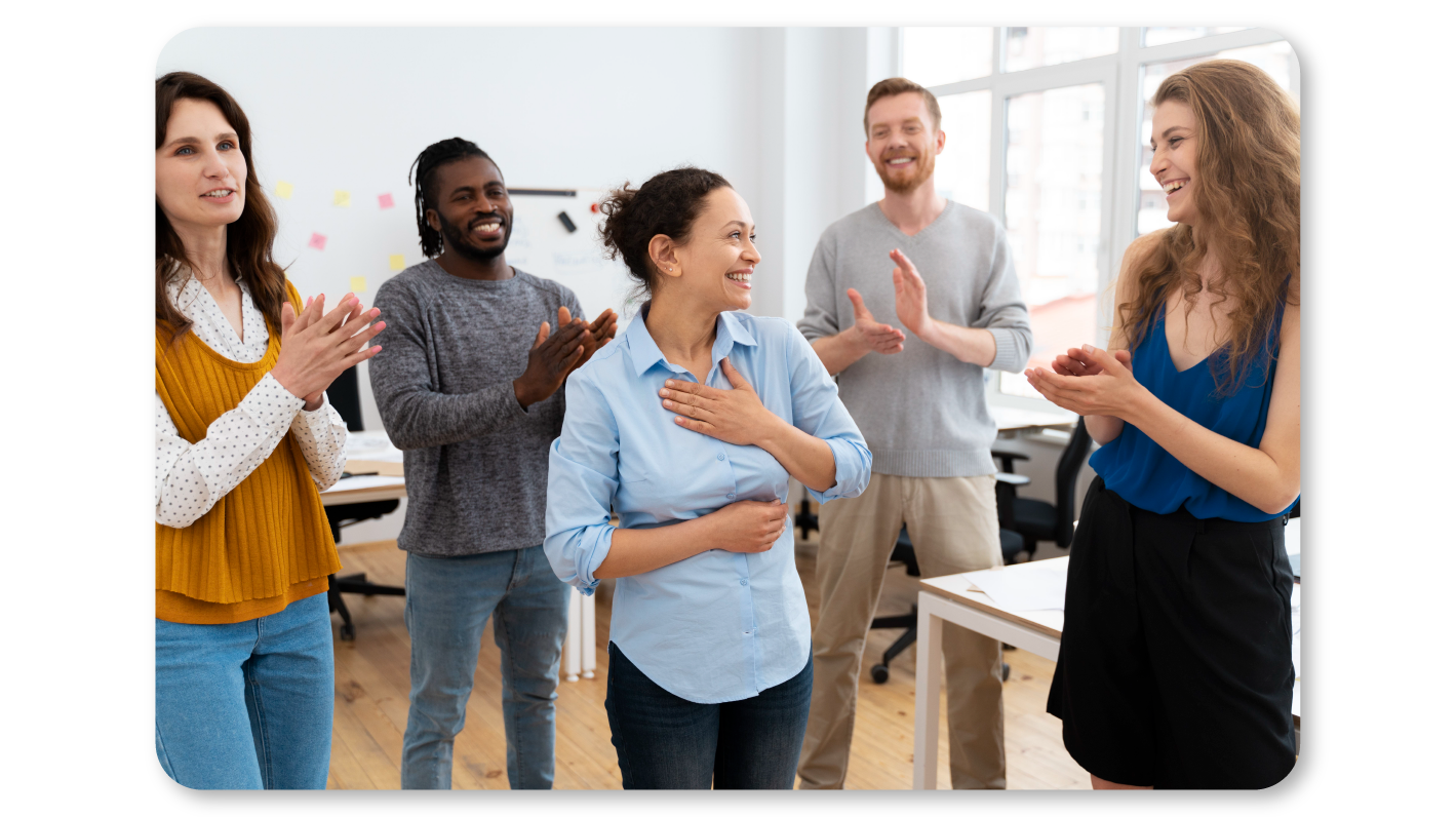 Employees Practicing Mindfulness Exercises at Work by being Mindfully Grateful towards each other