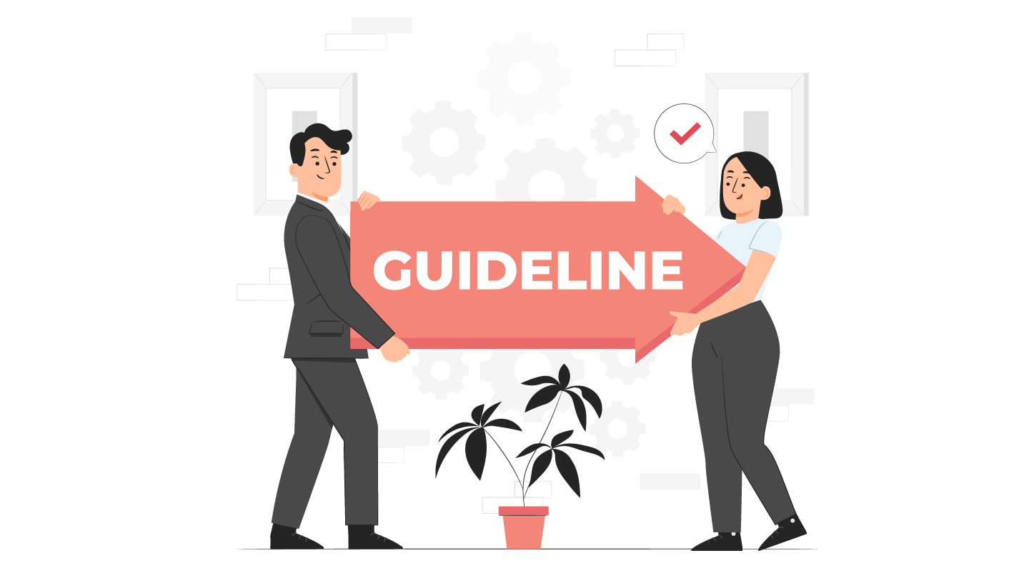 Hrs holding a guidelines board for health screening