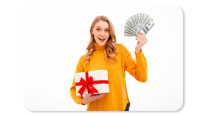 An Employee is seen reaping the Benefits of both Cash and Points as Wellness Rewards