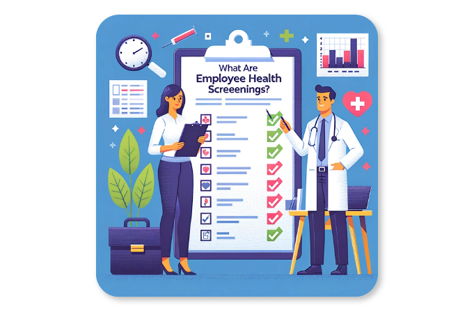 Health experts checking the employee health screenings checklist