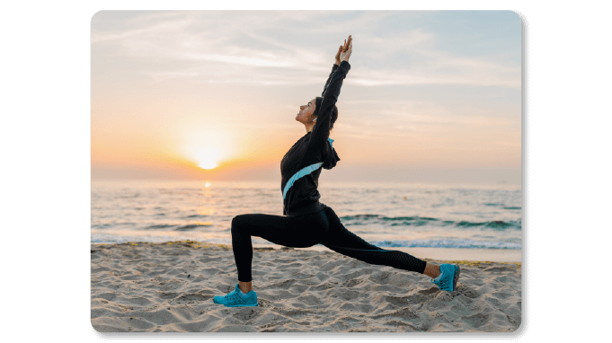 Woman doing yoga pose